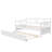 Twin Size Wooden Daybed with Twin Trundle, Sofa Bed Frame with Solid Pine Wood Construction for Bedroom & Living Room,White-118476591-118476592