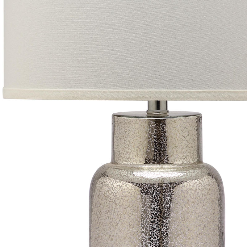 Merkel Glass Table Lamp, Silver/Brown Mirrored