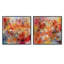 Ensemble de 2 collages carrés orange et rouge marbré Dreamscape-889902016-889902017