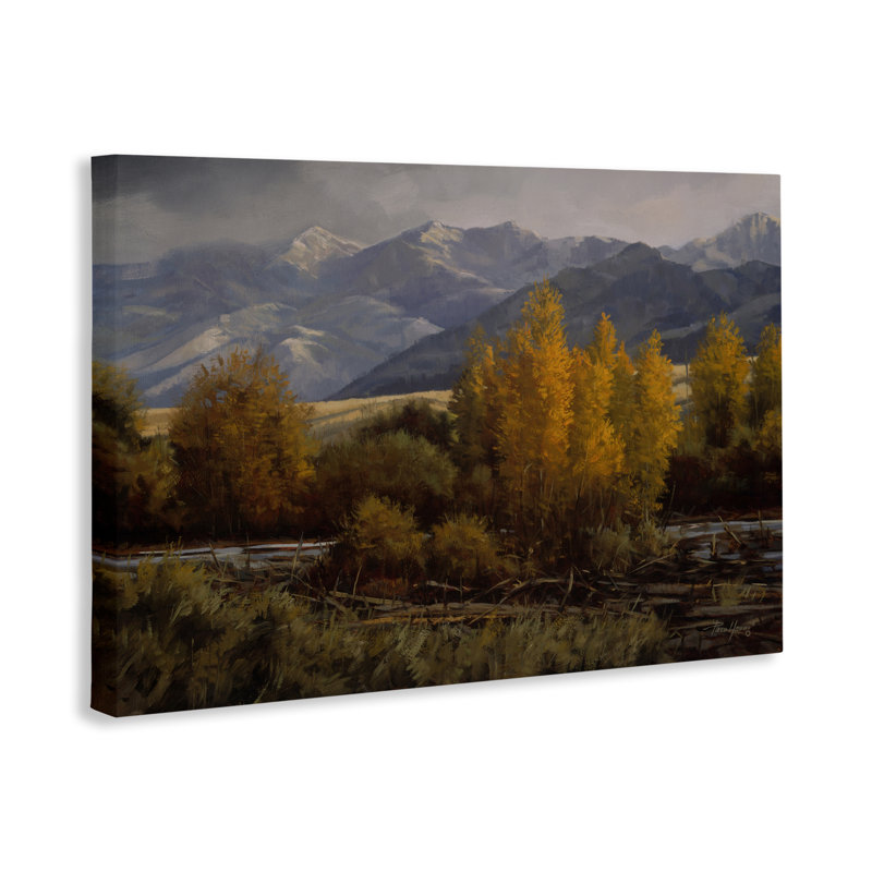 «Morning In Montana Mountains», art mural sur toile, par Paco Young, H 30 po x l 45 po