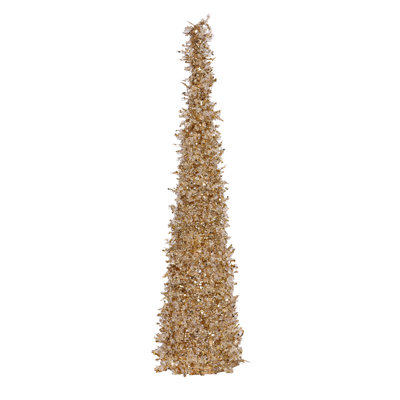 Un cône de Noël joyeux pour faciliter votre décor intérieur saisonnier! Placez-le dans votre pièce préférée de la maison et laissez-le simplement orner votre table, votre étagère ou votre manteau de cheminée des Fêtes.