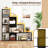 4-Tier Bookshelf w/ 6 Storage Cubes 64'' Tall Modern Geometric Stair Bookcase-1573162672