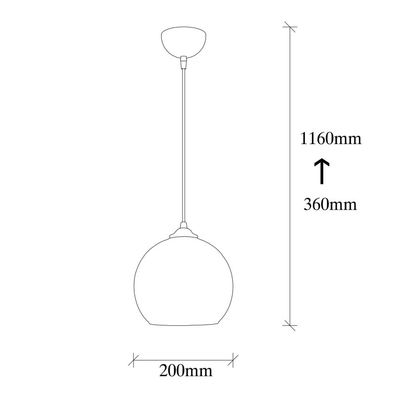 Lustre industriel scandinave, hauteur réglable, finition noire et miel, 7,9 po de diamètre x 45,7 po de hauteur | Corps en métal, douille E27 (40 W maximum), longueur de câble de 35,4 po | Parfait pour les décors nostalgiques et les espaces modernes