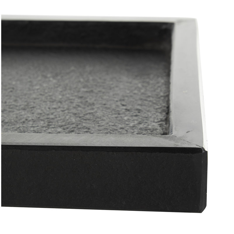 Ensemble de plateaux noirs Violanda, H 1,35 po x l 10,20 po x P 10,10 po