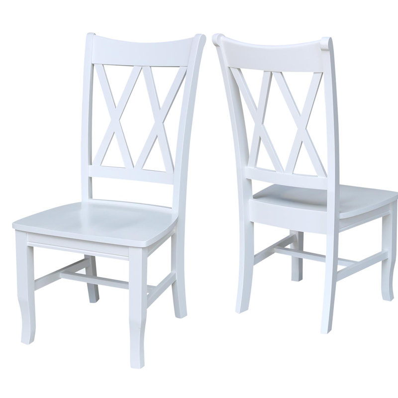 Audianna 17.3'' H Solid Wood Side Chair, White