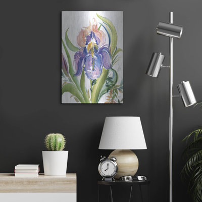 «Wild Iris» par Kristy riz, art mural en métal
