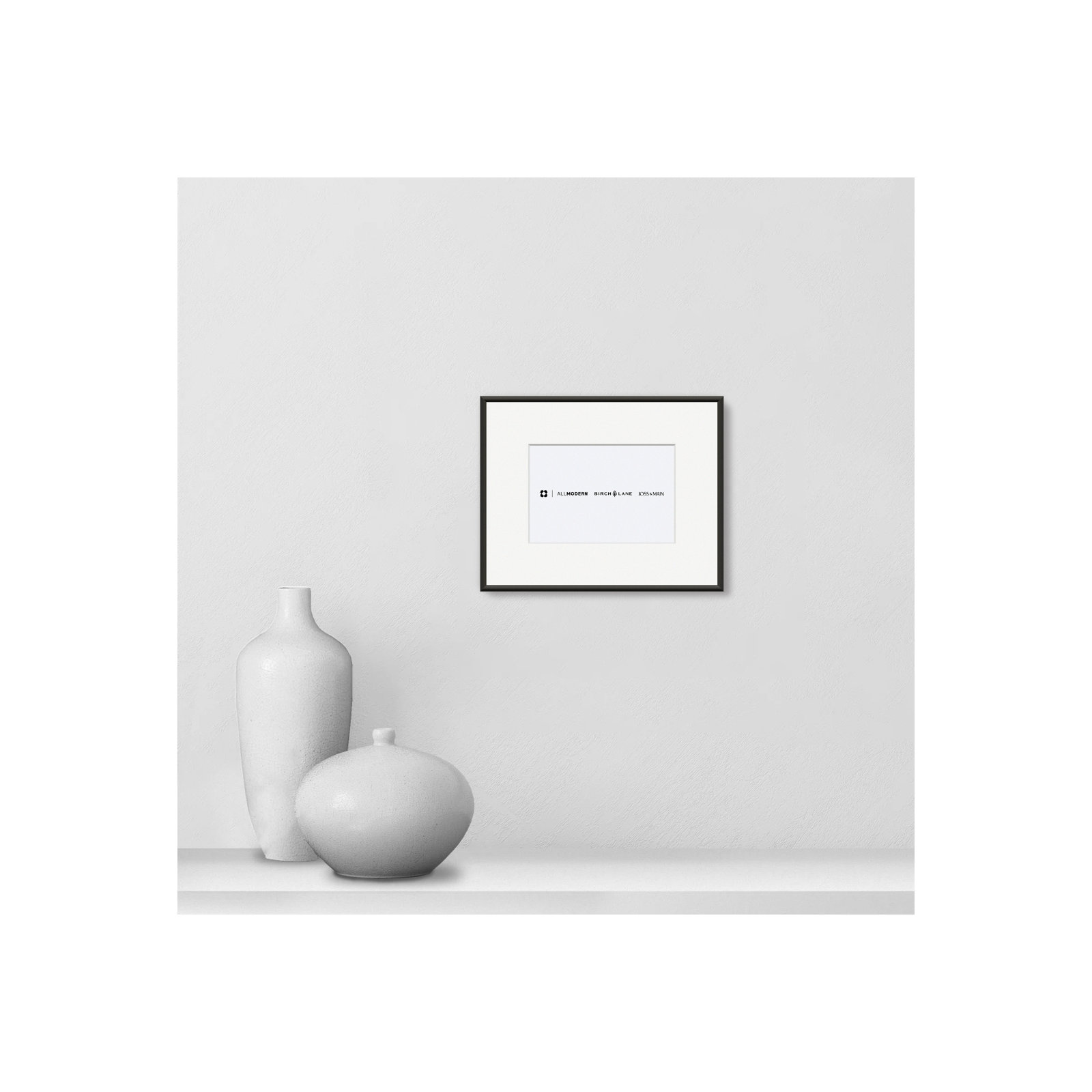 Feronia Metal Picture Frame with Mat, Black, 6" x 4"