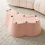 Table basse de 50 pouces en fibre de verre rose, attrait moderne de style Mid-Century, sans assemblage, durable et aspect griffé