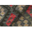 Tapis gris / rouge en laine tissé à la main à motif géométrique rectangulaire 5 pi 10 po x 8 pi Kemarui
