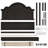 Mid-Century Modern Solid Wood Bed with Herringbone-Inspired Pattern Headboard-1622515583-1638388151