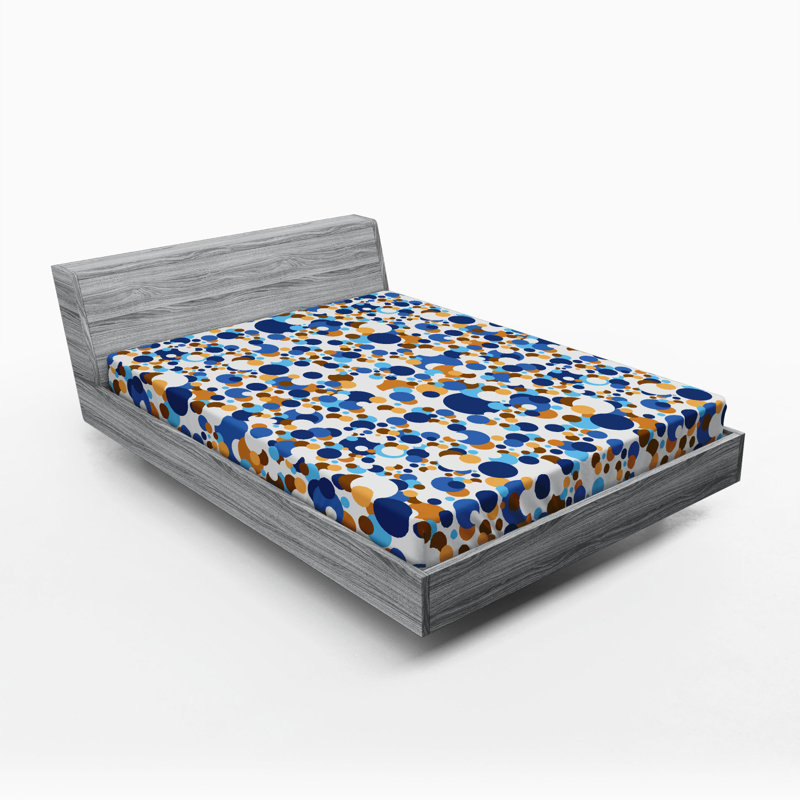 Microfiber Geometric Fitted Sheet, Full Fitted Sheet
