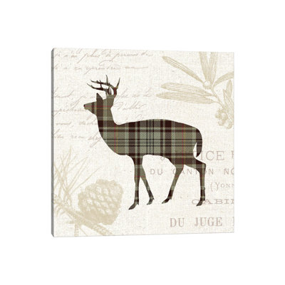 Plaid Lodge, Tan II by Wild Apple Portfolio - Wrapped Canvas Painting