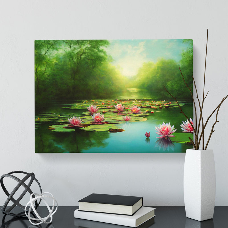 Special Water Lily Pond Vol.6 - Wrapped Canvas Print, 35cm H x 50cm W x 3cm D