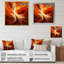 «Orange Abstract Warm Fractal Design VI», art mural fractales-965589511-965589514