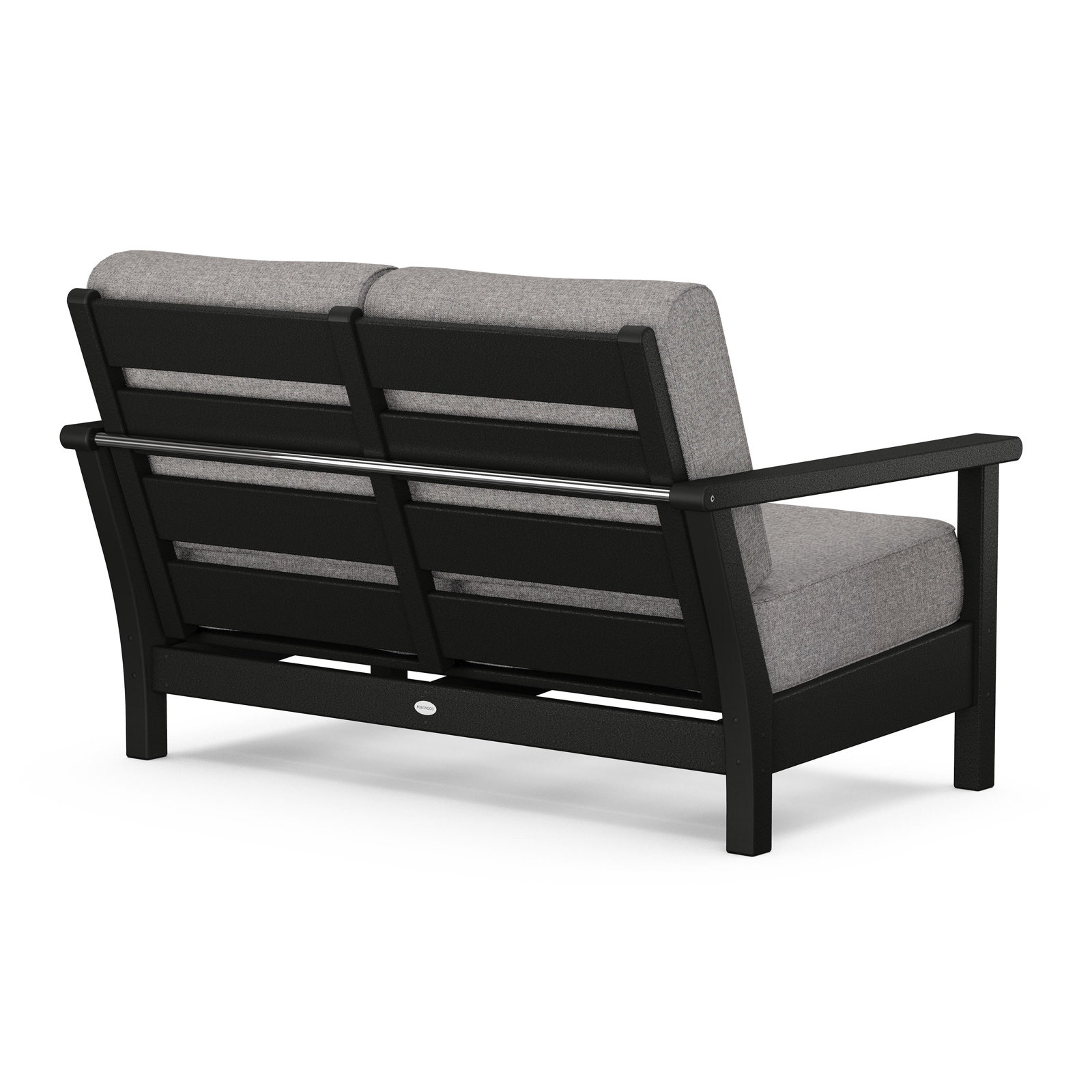 POLYWOOD® Harbour 52" Patio Loveseat, Brown, Gray