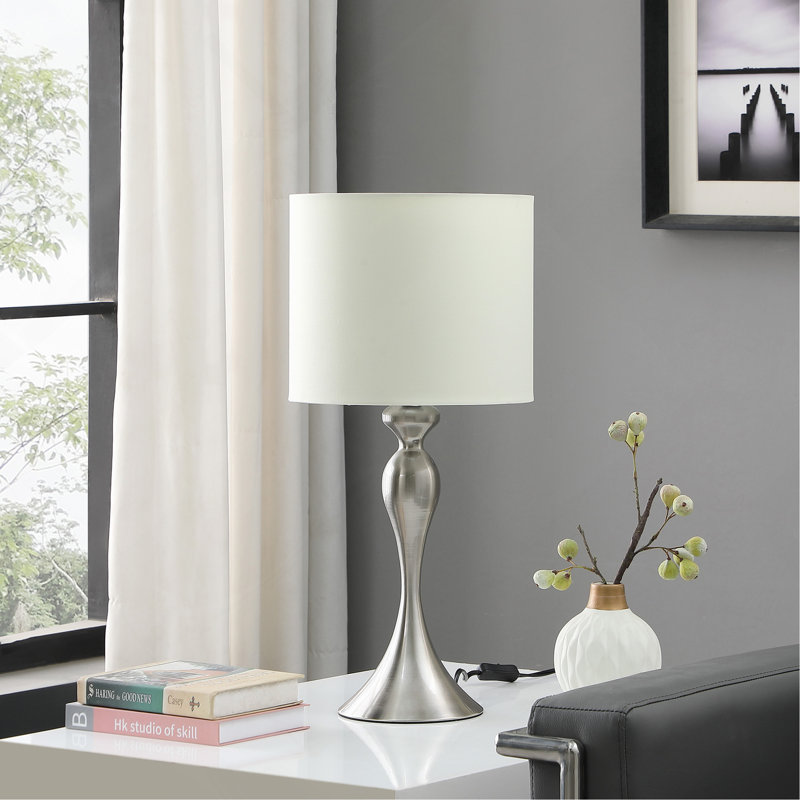 Lampe de table 24 po, Argent brossé