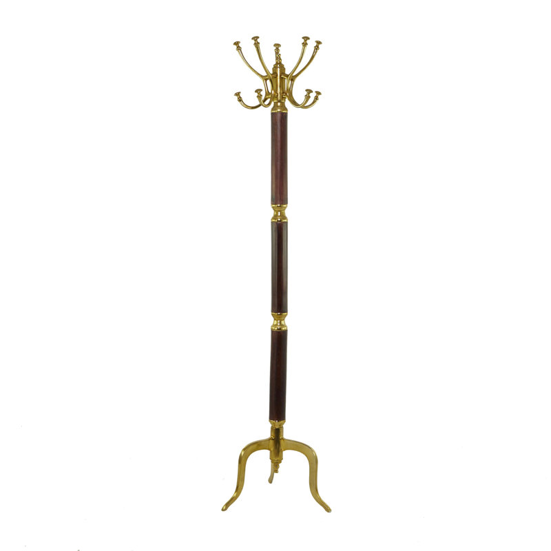 Gotlind Aluminum Metal Coat Rack, Gold