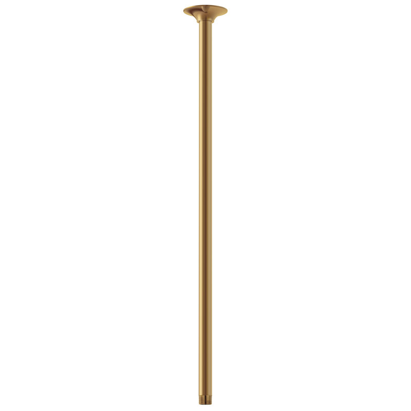 24" Shower Heads Ceiling Mount Shower Arm with Flange, Brushed Bronze