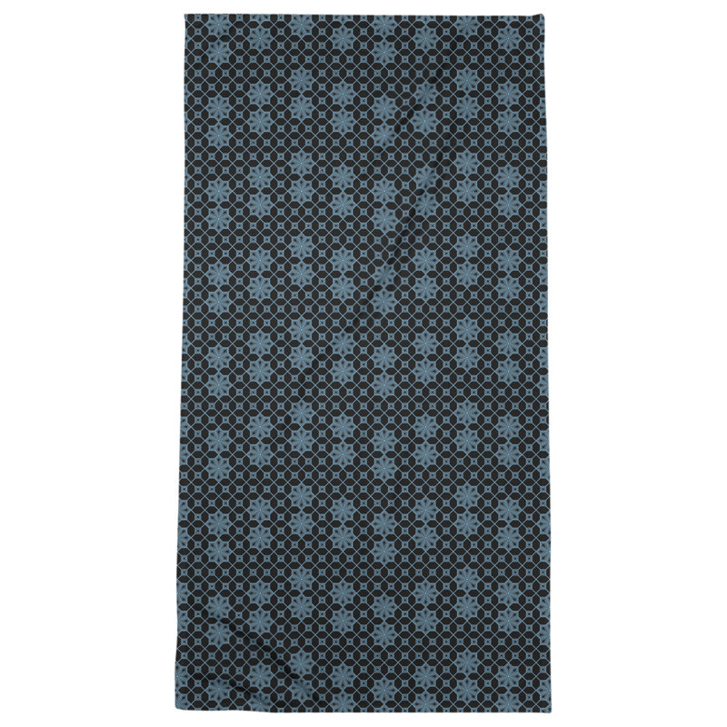 Katelyn Elizabeth Cotton Blend Bath Towel, Blue/Black
