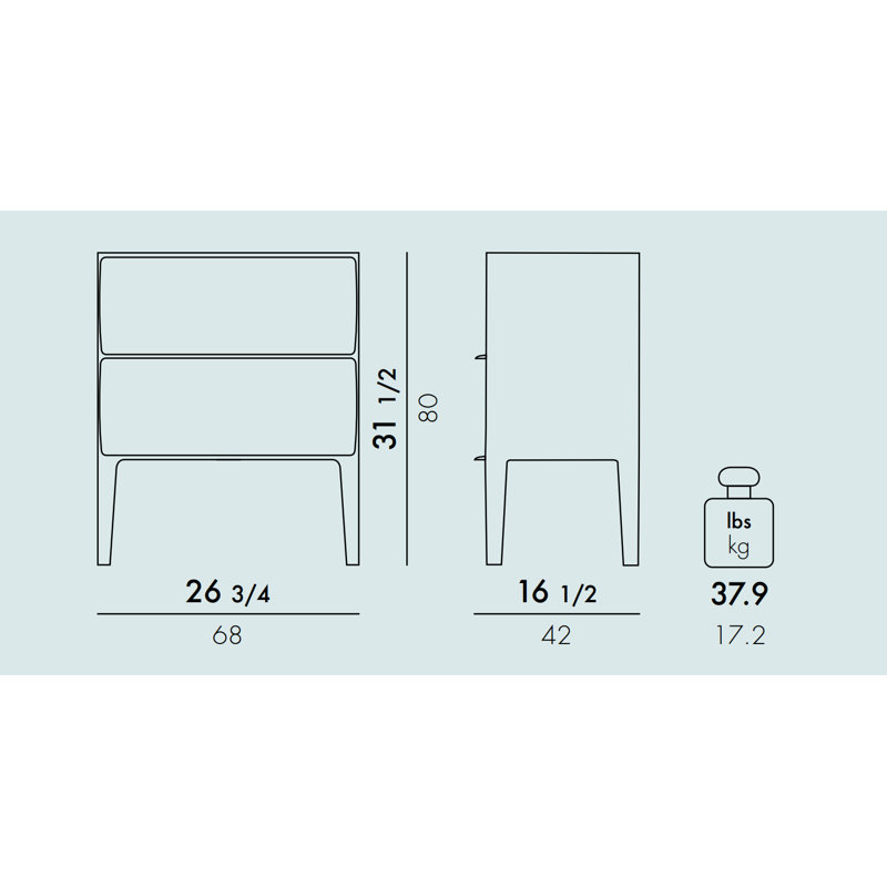 Ghost Buster End Table, White