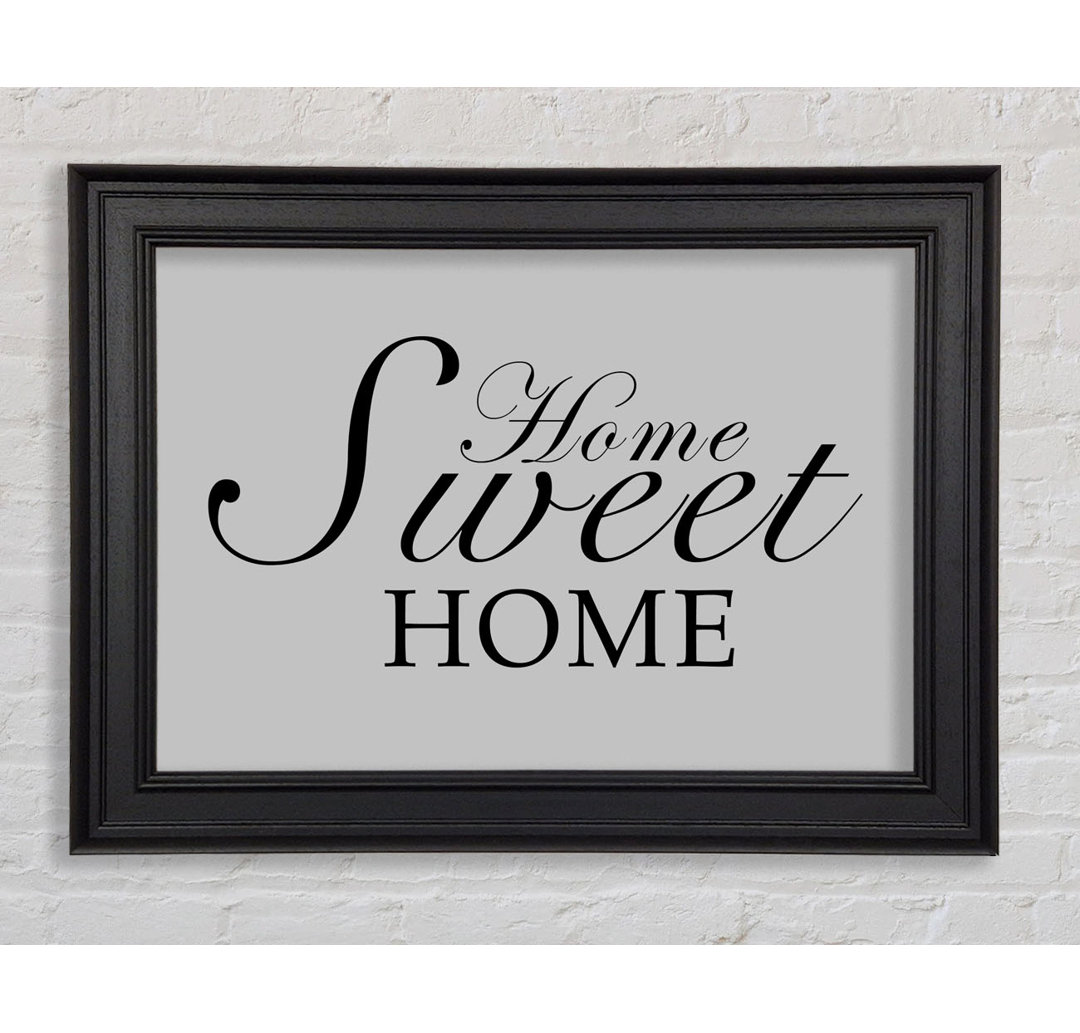 Home Quote Home Sweet Home Pink Gerahmter Druck