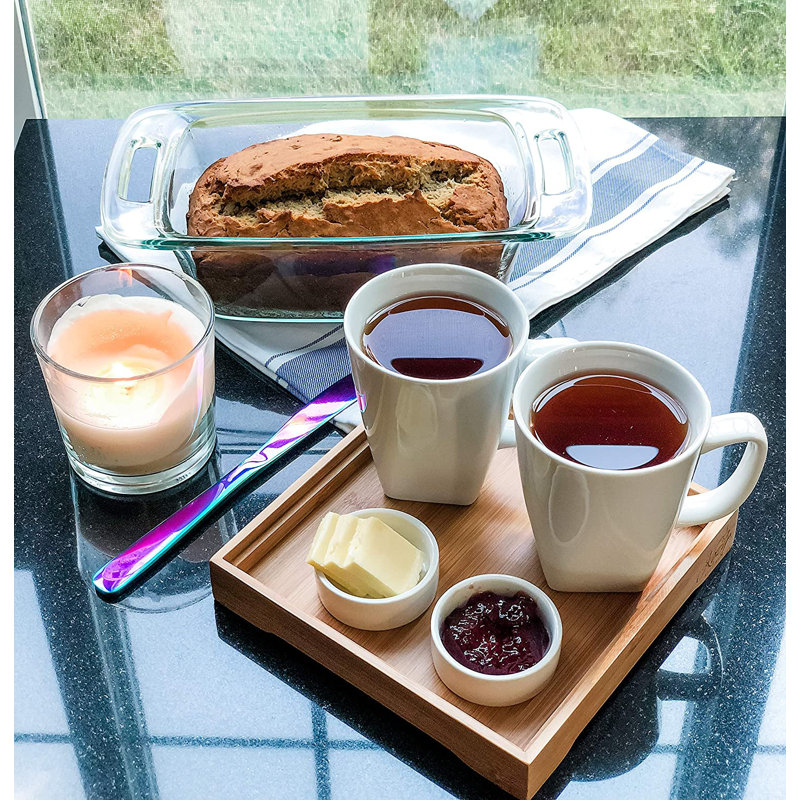 Plateau de service en bambou 100% bambou naturel par Kozy Kitchen
