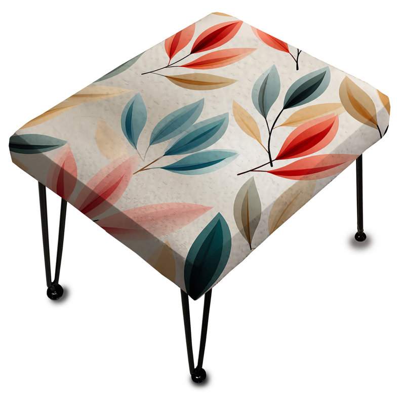 Modern Elegance - Repose-pieds rectangulaire floral