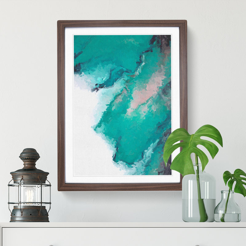 Running in the Elements - Framed Print, 46cm H x 34cm W x 2cm D, Walnut