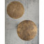 Table d'appoint mince en laiton 11,8 x 11,8 x 24 po avec plateau texturé doré et base en bois