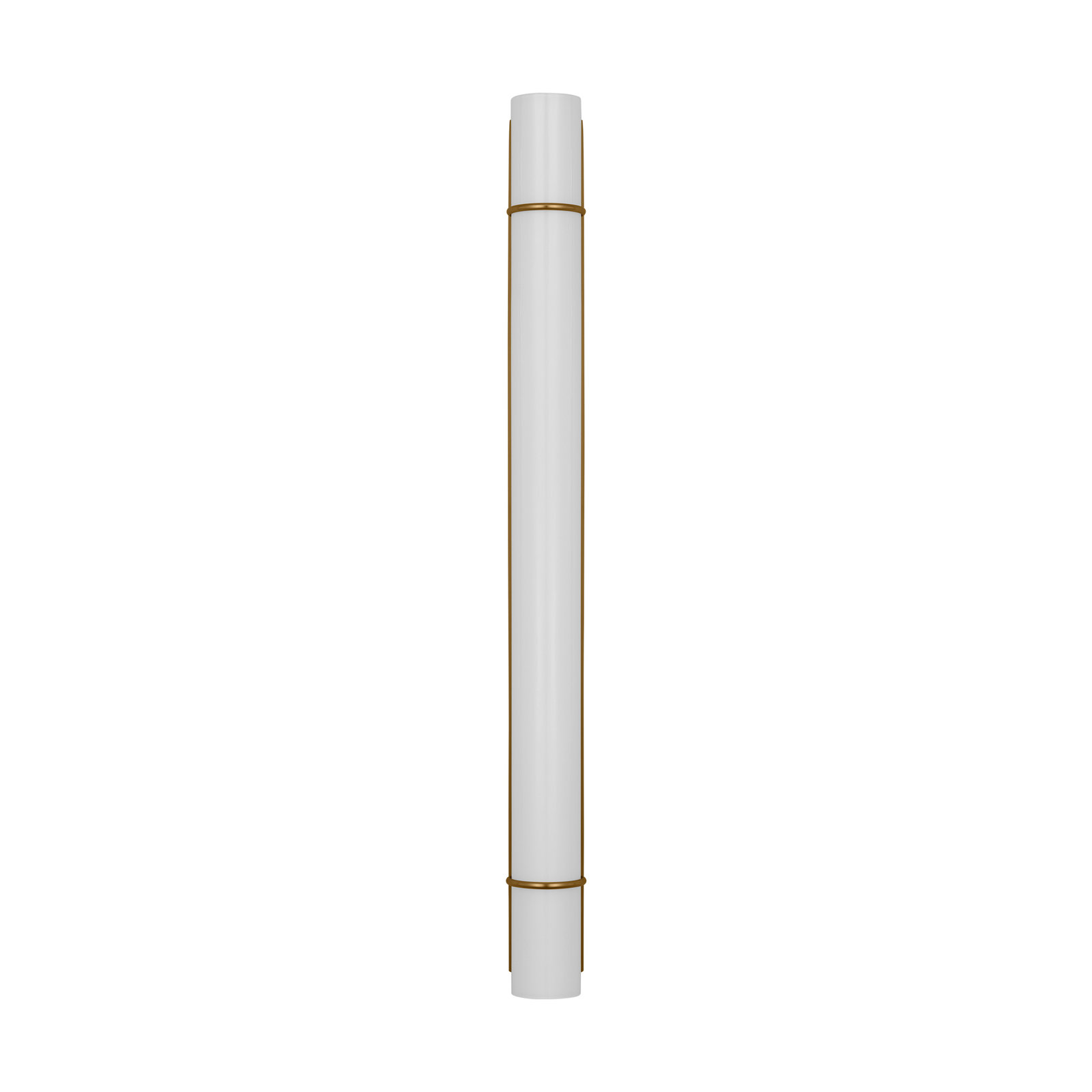 Romaine Single Frosted Dimmable LED Vanity Light, Brushed Brass