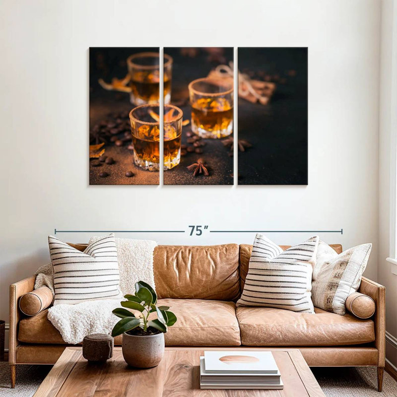 Yarlin Whiskey Shots, 36" H x 57" W