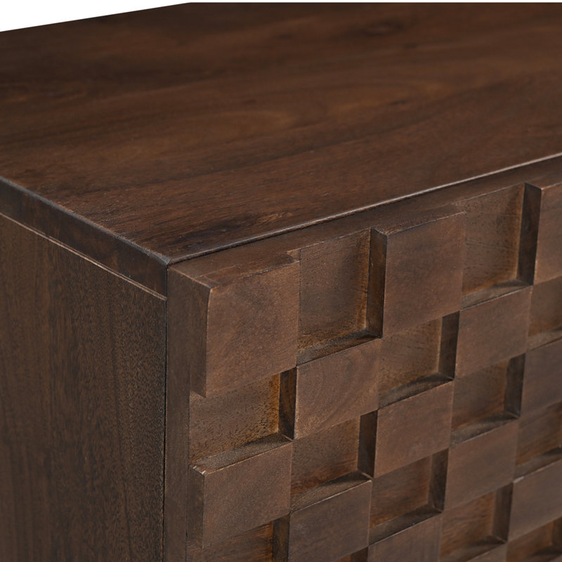 Givens 60" Carved Wood Media Cabinet