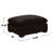 Rectangular Fabric Upholstered Ottoman, Dark Chocolate