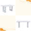 Table de salle à manger solide et moderne de 64,535,4 pouces de style solide avec motif en verre transparent, texture délicate et durabilité minimaliste