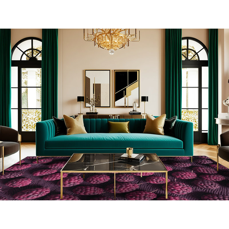  Tapis lavable à baies d'açai, Rectangulaire 2 pi x 3 pi