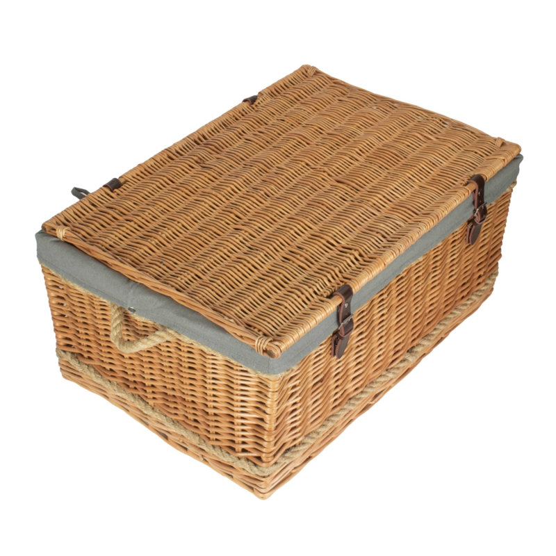 Bay Isle Home Tabit Wicker Decorative Basket, Grey