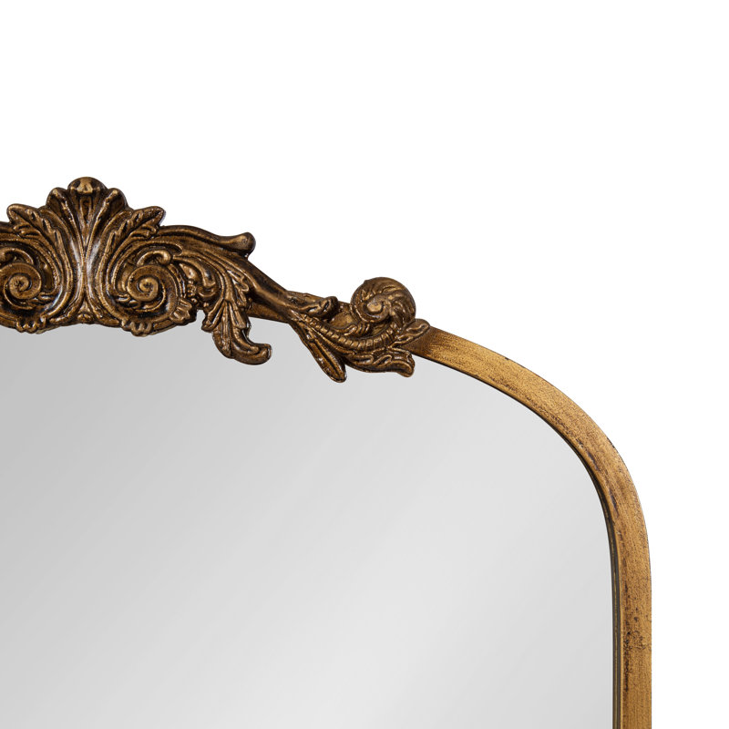 Anglo Metal Flat Mirror, Gold, 58" x 18"