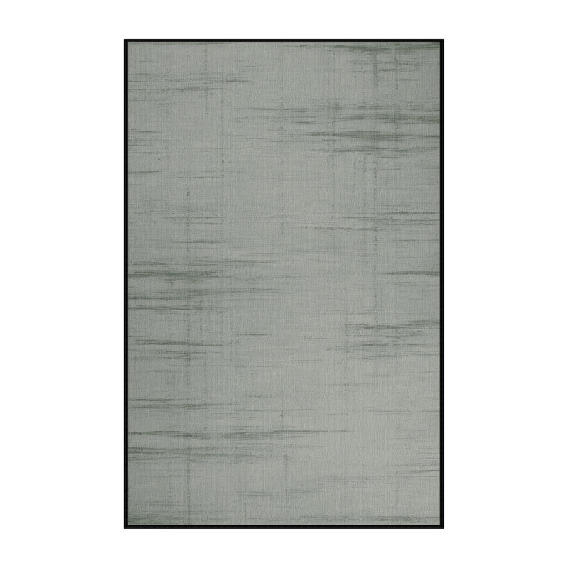 Tapis abstrait gris lavable à la machine, Rectangulaire 2 pi x 3 pi