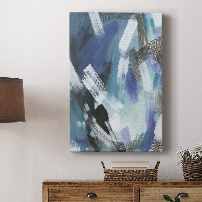Aquatic Crosshatch II - galerie sur mesure Cavas, H 18 po x l 12 po