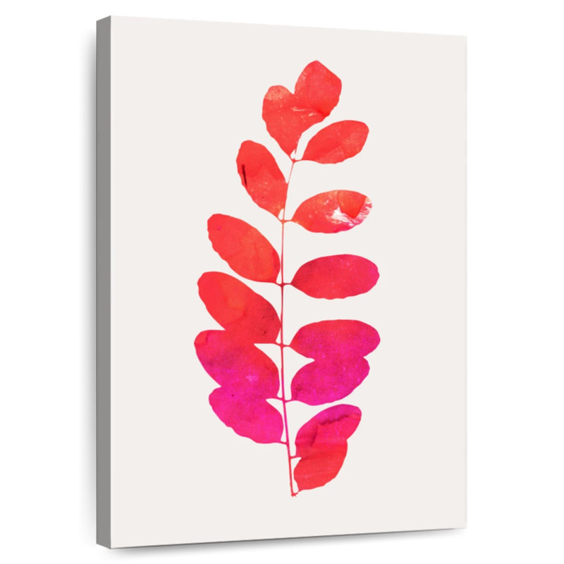 Harnek Leaf Print Pink, 45" H x 30" W