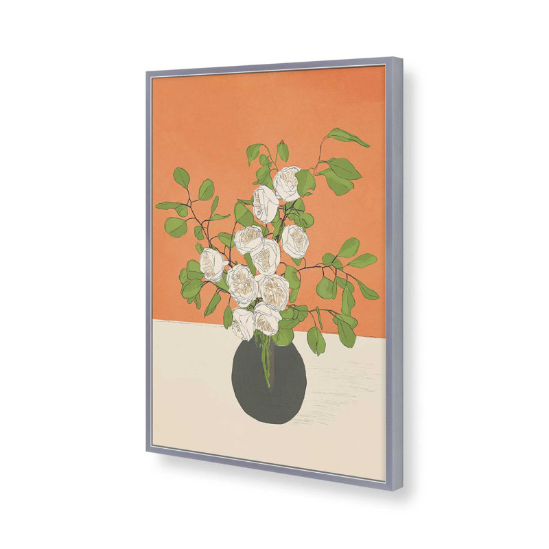 «Beautiful Bouquet 05» par Garima Dhawan, reproduction d'art sur toile, Argent argent, H 24 po x l 18 po