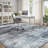 6'X9' Neutral Modern Washable Abstract Area Rug Blue-118613660