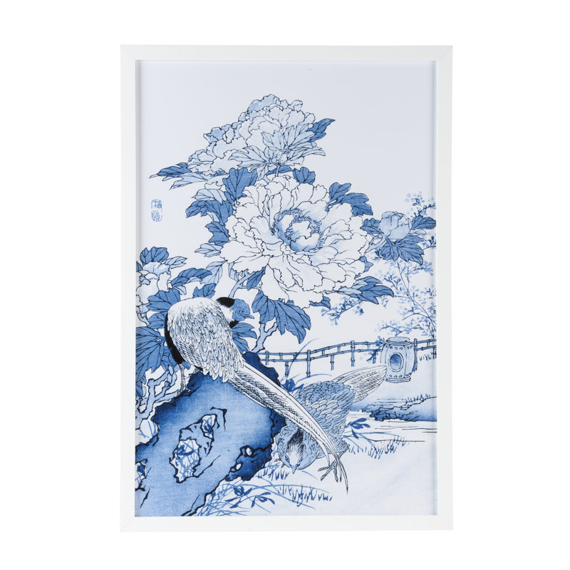 Blue And White Asian Garden II Print