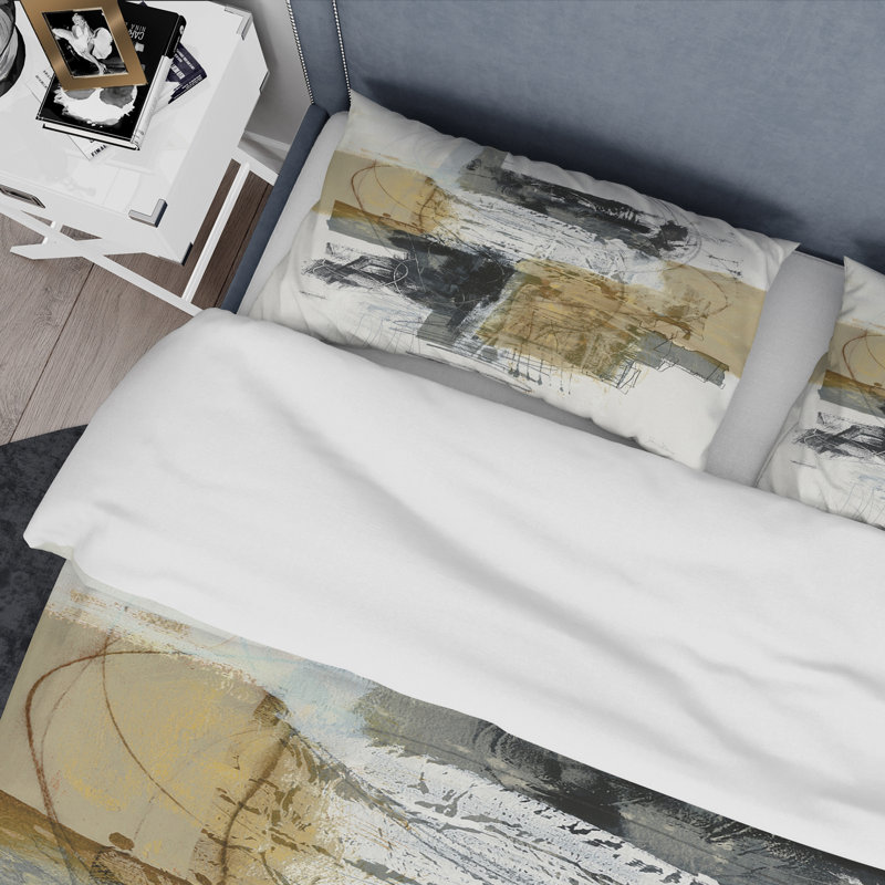Glam Cream Dream II - Ensemble de housse de couette moderne et contemporain - Microfibre de polyester