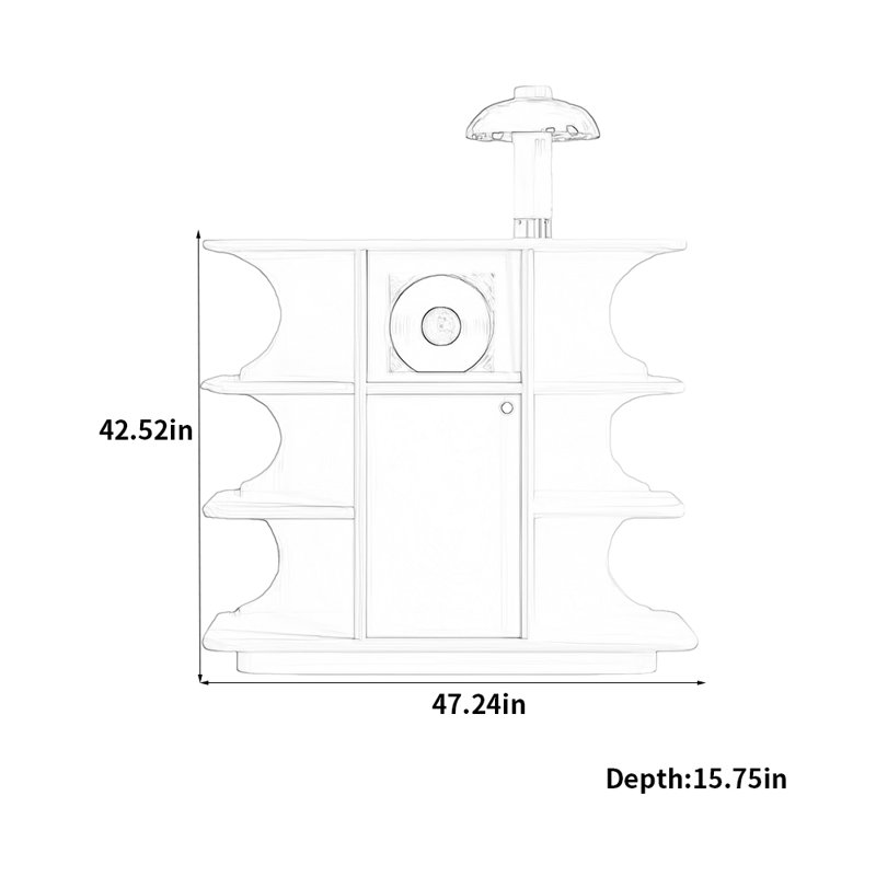 Armoire d'entrée rétro de style français, H 42,52 po x l 47,24 po x P 15,75 po, Rouge / Noir
