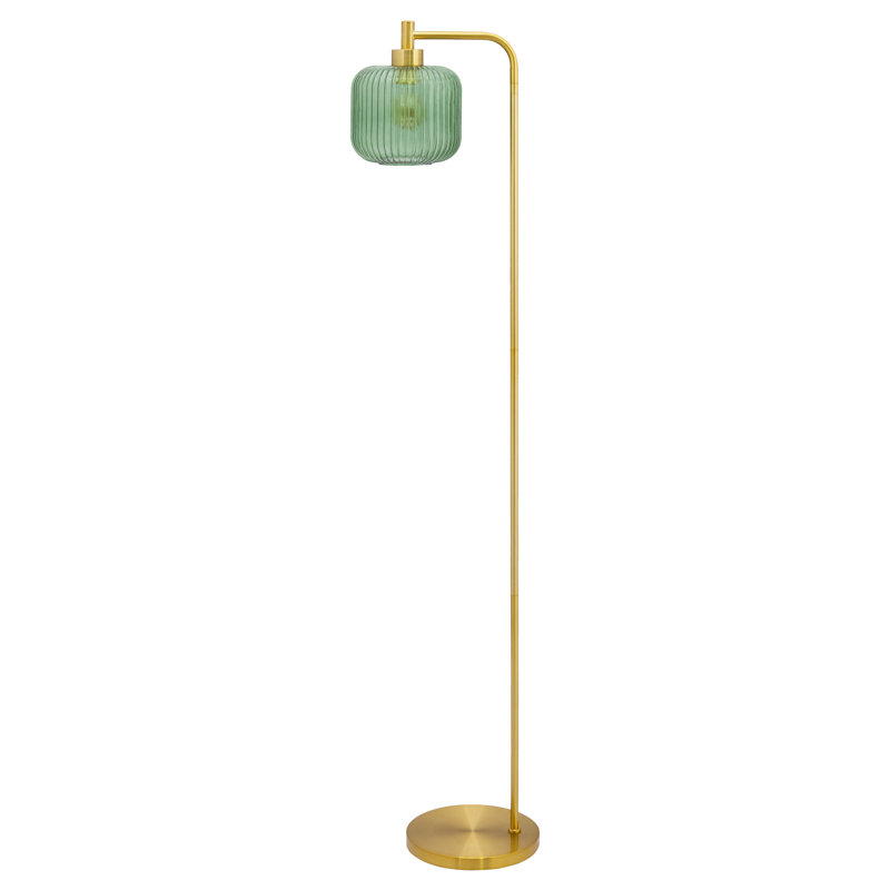 Lampe sur pied arquée 63 po Jacobson, Vert
