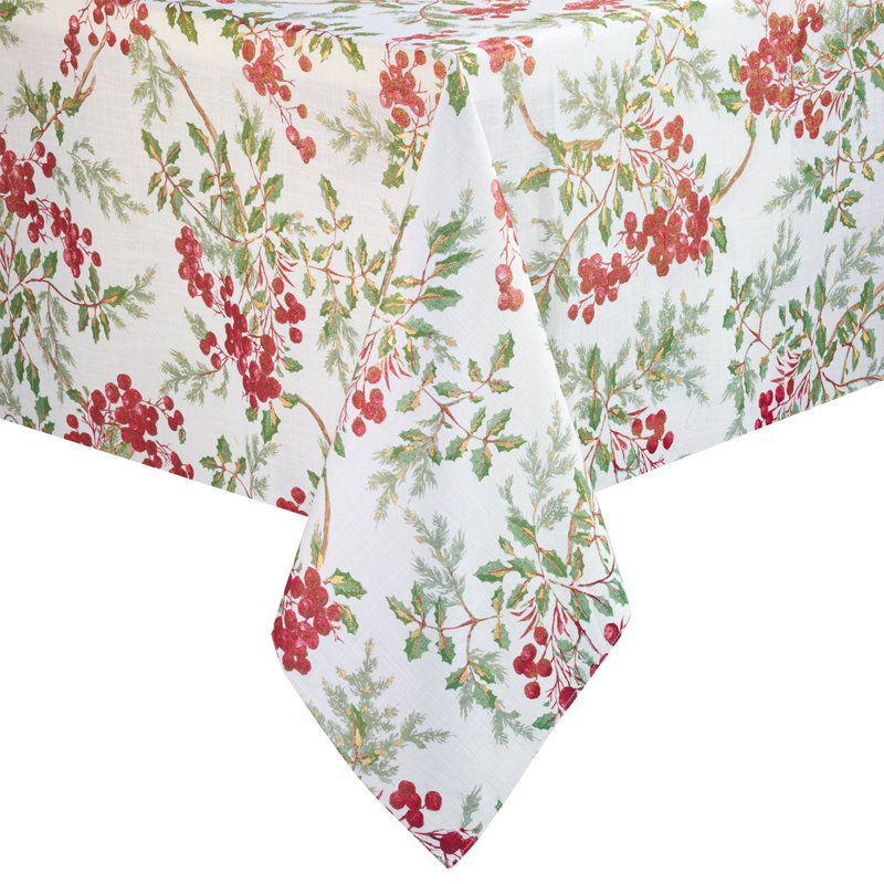 Holly Floral Tablecloth, 108" Rectangle