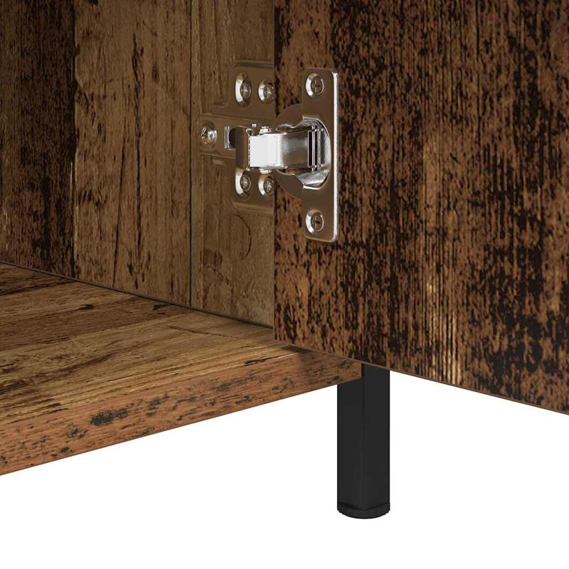 Bedside Cabinet 2 Pcs 40 X 42 X 60 Cm Engineered Wood, Old Wood