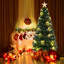 Arbre de Noël artificiel avec 270 branches et 509 lumières DEL blanc chaud-159175491