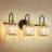 Gjystina 3-Light Dimmable Gold-Black/Chrome Crystal Vanity Light-2001491335-2001491334